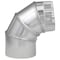 Imperial Mfg Imperial 4 in. D X 4 in. D Adjustable 90 deg Galvanized Steel Furnace Pipe Elbow GV0284-C - alternate 5